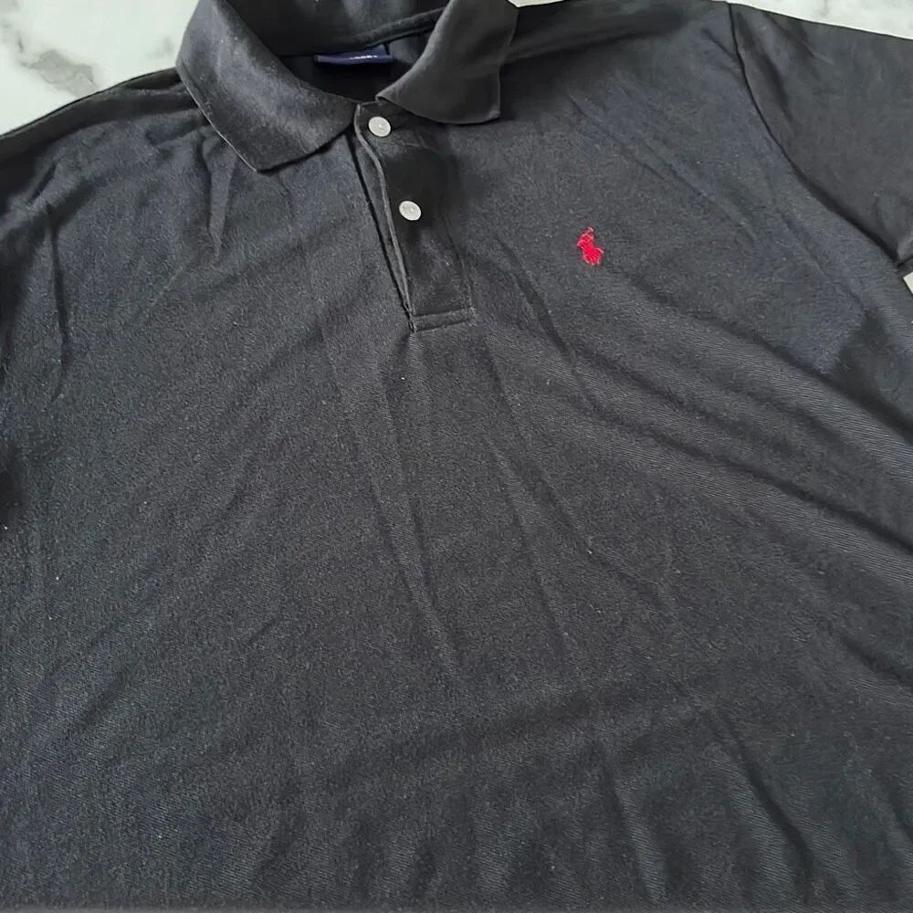 Polo Sport Ralph Lauren Black Knit Polo Youth Large